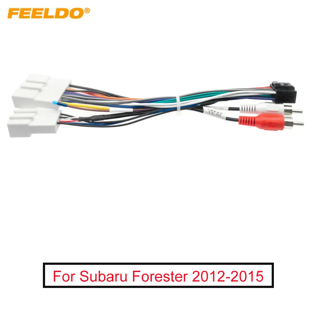 

FEELDO Car Audio 16pin Wiring Harness Wire cable For Subaru Forester (2012-2015) Stereo Installation Wire Adapter