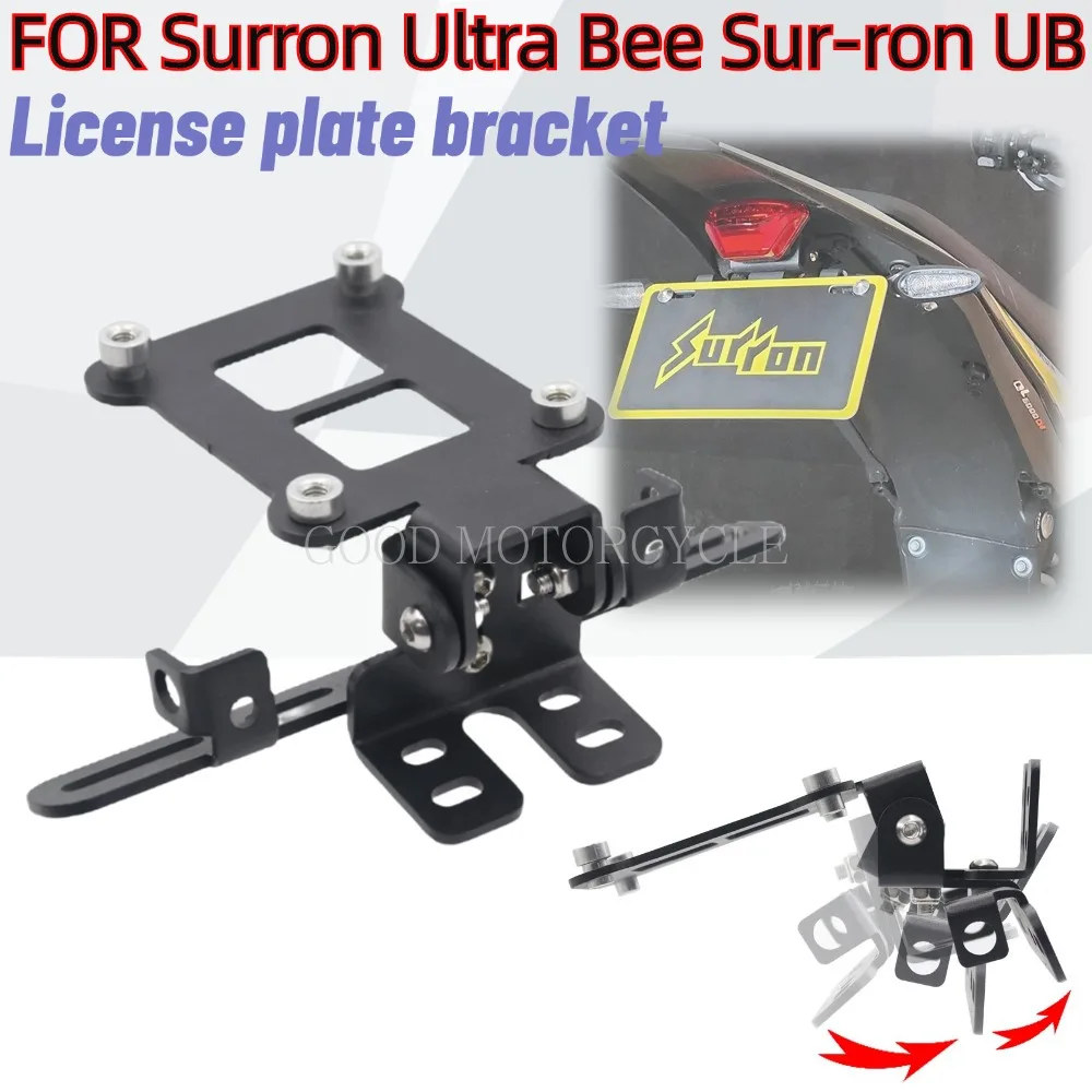 New FOR Surron Ultra Bee Sur-ron UB Collapsible Rear License Plate Holder UB Modified Parts Tail Light License Plate Bracket