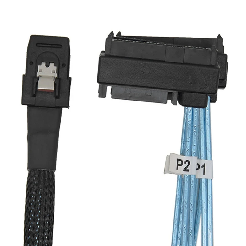 Internal Mini SAS 36 Pin SFF-8087 To (4) 29 Pin Hard Disk Drive Separator +15 Pin SFF-8482 SATA Connector Cable