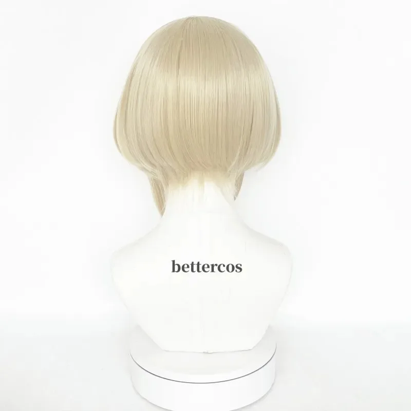 

Новый парик для косплея Fontaine Freminet, 30 см, бежевые, золотые парики, термостойкие синтетические волосы, имитация кожи головы, парики REGV24DD2025