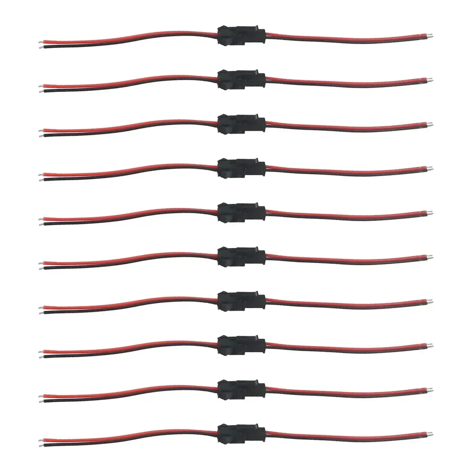20pcs Male To Female SM Wire Terminal Connection Set, 10cm Copper Cable PVC Jacket, 300V Voltage Rating For Measurement Tool