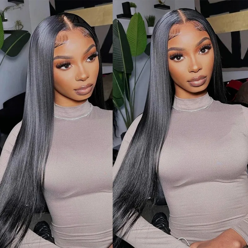 Yesbleen  Straight Lace Front Wigs Human Hair 13x4 13x6 HD Transparent 360 Lace Frontal Wigs Brazilian 5X5 13X4 13x6 Closure