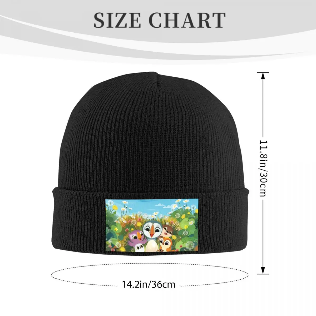 Puffin Rock Cartoon Warm Knitted Cap Winter Knit Bonnet Hat Skullies Beanies Hip Hop Caps for Unisex