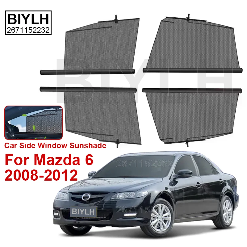 Customizable Car Side Window Sunshade For Mazda 6 2008-2012 Front Rear Window Lifting Sunscreen Protection Interior Accessories