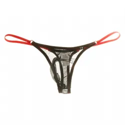 Men's Jockstrap G String Pop Sexy Mesh Transparent Men's Underwear Fashion Design Penis Bag gay sexy underwear