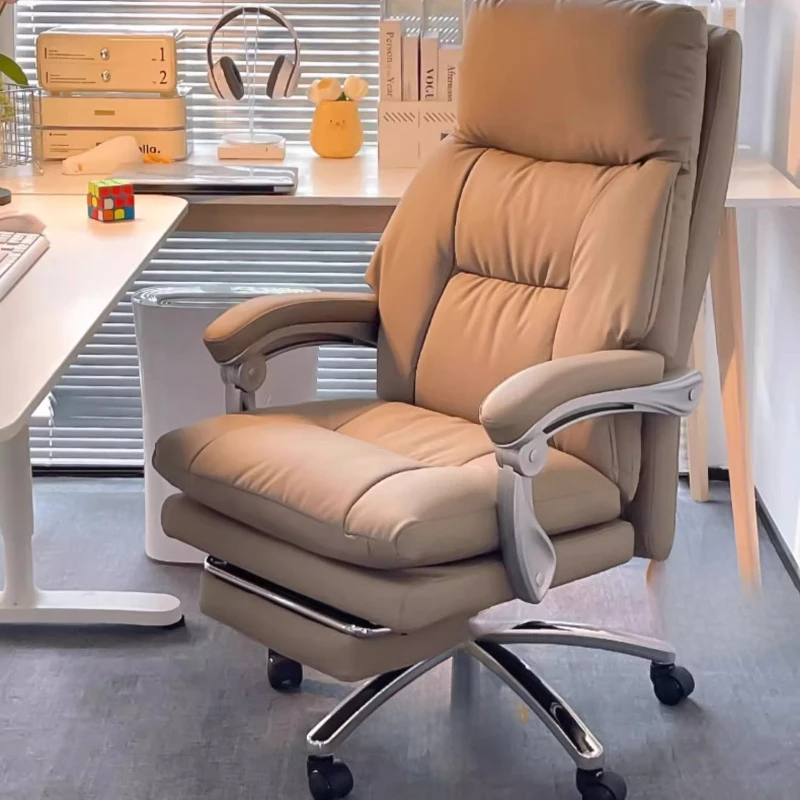 

Lounge Salon Bedroom Office Chair Lazy White Study Office Chair Luxury Recliner Accent Chaise De Bureaux Office Furniture