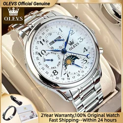 Olevs-メンズ自動機械式時計,メンズ腕時計,防水,ステンレス鋼,男性用,コレクション2022