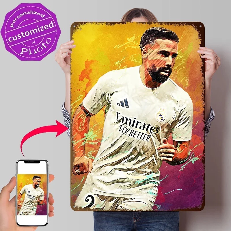 Daniel Carvajal Personalized 3D Textured Metal Poster Wall Art Vintage Tin Signs for Room Decoration At Home Decor Items Retro