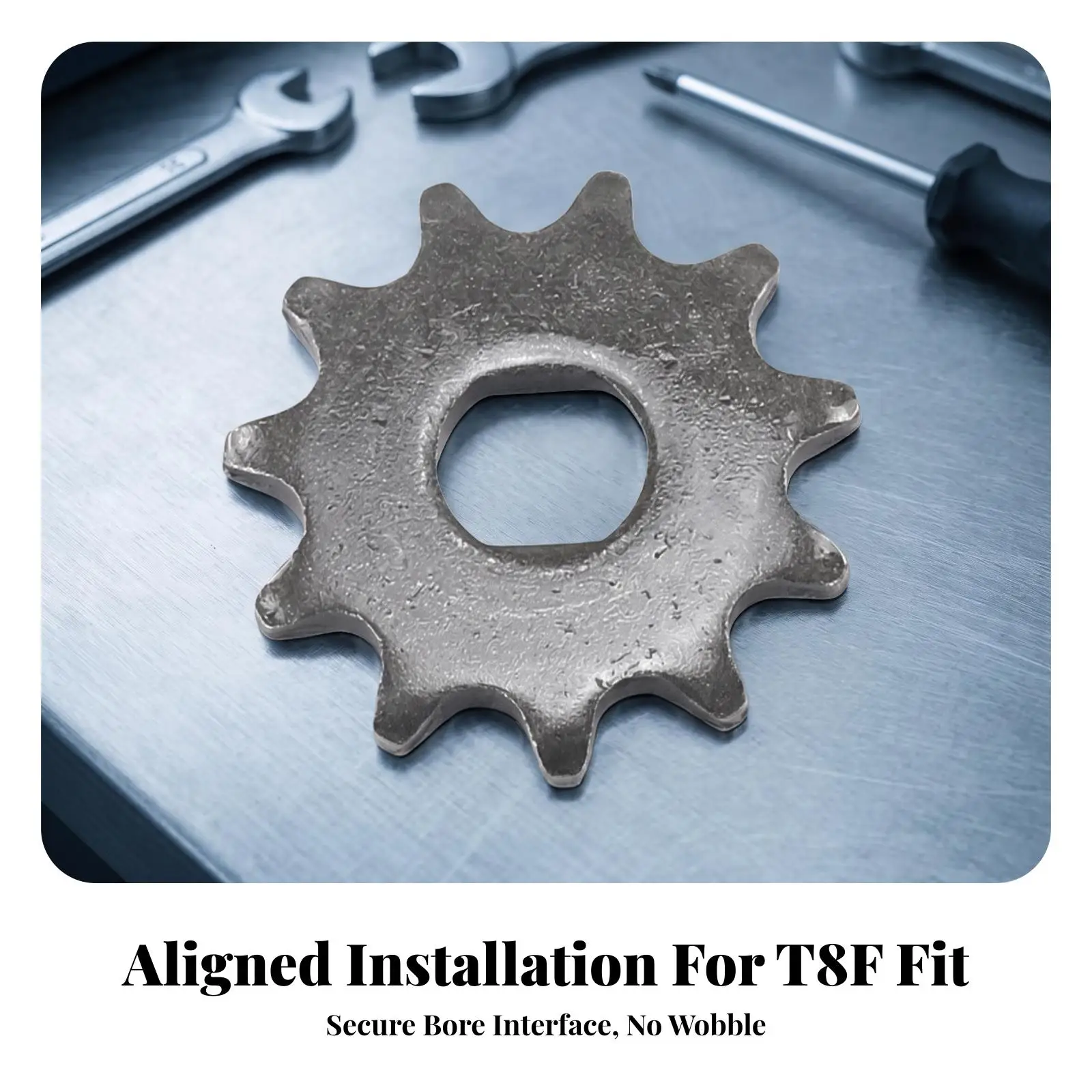 11T T8F Sprocket Drive Gear for Electric Scooter Motor Transmission Replacement Part with Hexagonal Mounting Hole