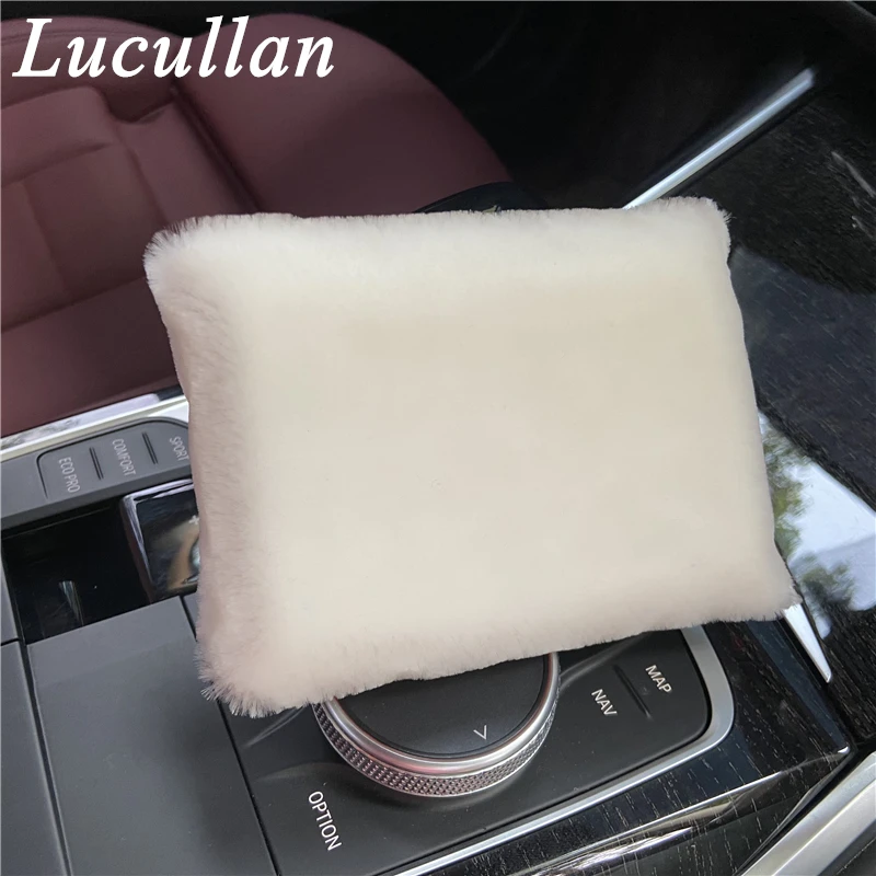 Lucullan Large Interior Cleaning Sponge Car Wash Scrubbing Pad with Super Soft Bristle-Like Fibers