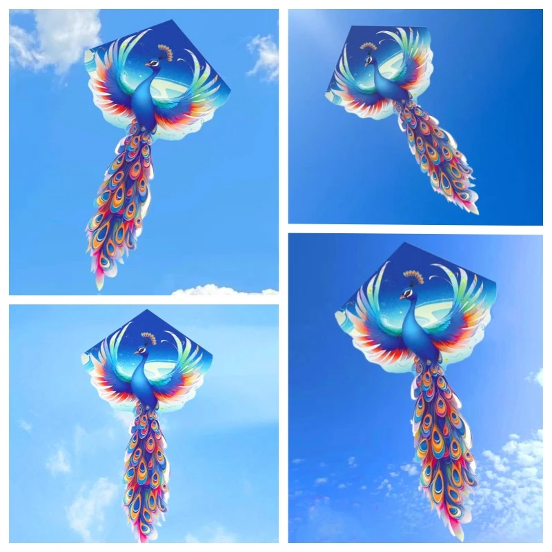 free shipping peacock kite flying kite for kids professional kite Outdoor play vuala new kites Retractable extension cord Tent