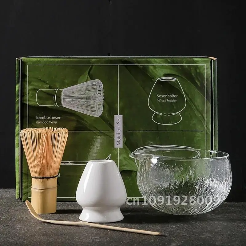 

4/7Pcs Matcha Tea Matcha Bamboo Whisk Scoop Glass Set Bowl Tea-making Tools Traditional Indoor Japanese Handmade Kit Matcha