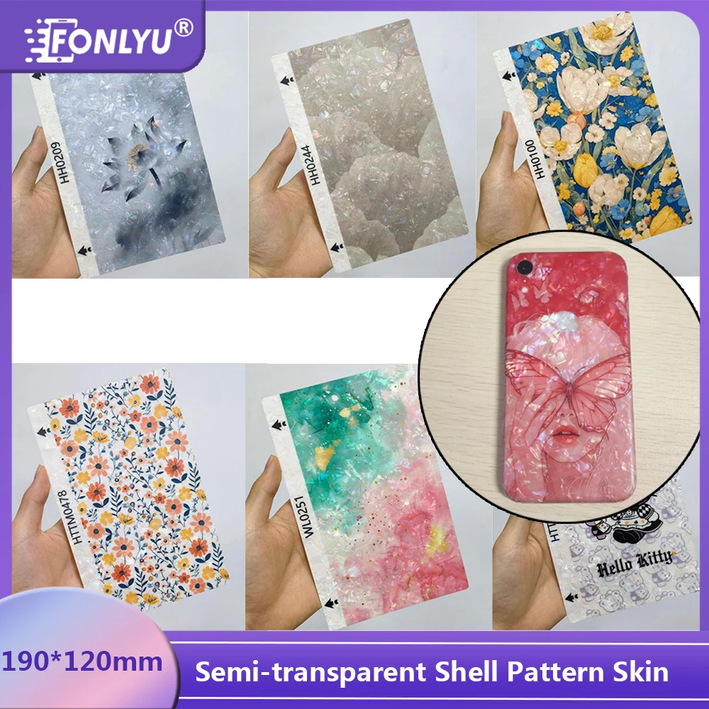 

FONLYU 3D узор в виде ракушки, картина задней кожи для iPhone 17 Air 16 15 13 Pro Max, задняя крышка, декоративная наклейка, машина для резки пленки