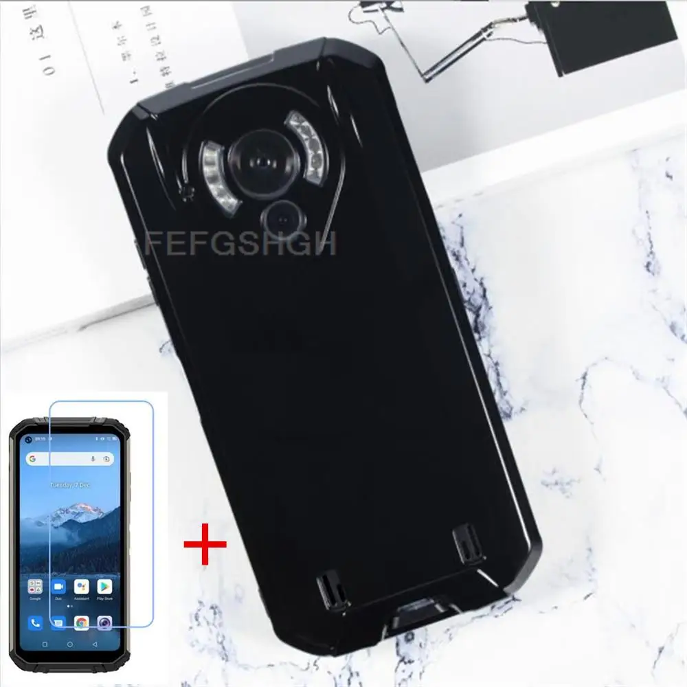 Anti-knock Soft TPU Phone Case For Oukitel WP16 6.39" 2021 Silicone Cover Bumper Tempered Glass For Oukitel WP16