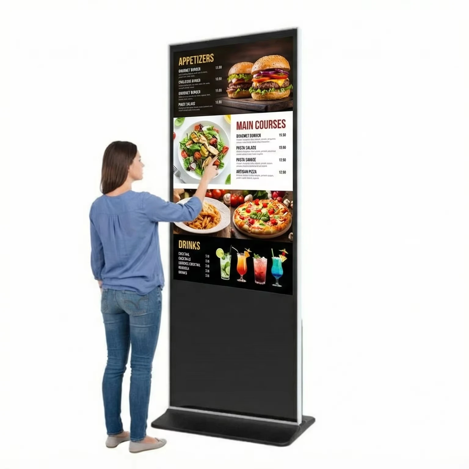 Hotel Business Display LED Screen for Promotion 32 43 49 55 65 75 Inch New Design Indoor Self-service Kiosk for