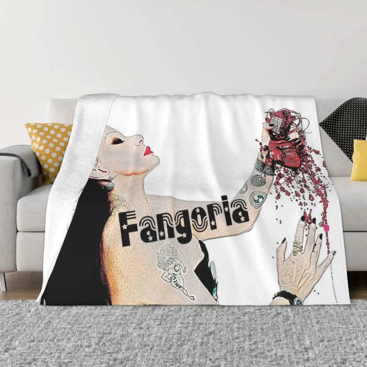 Fangoria Miscellaneous Alaska Sticker Throw Blanket Baby manga Fluffy Shaggy Blankets