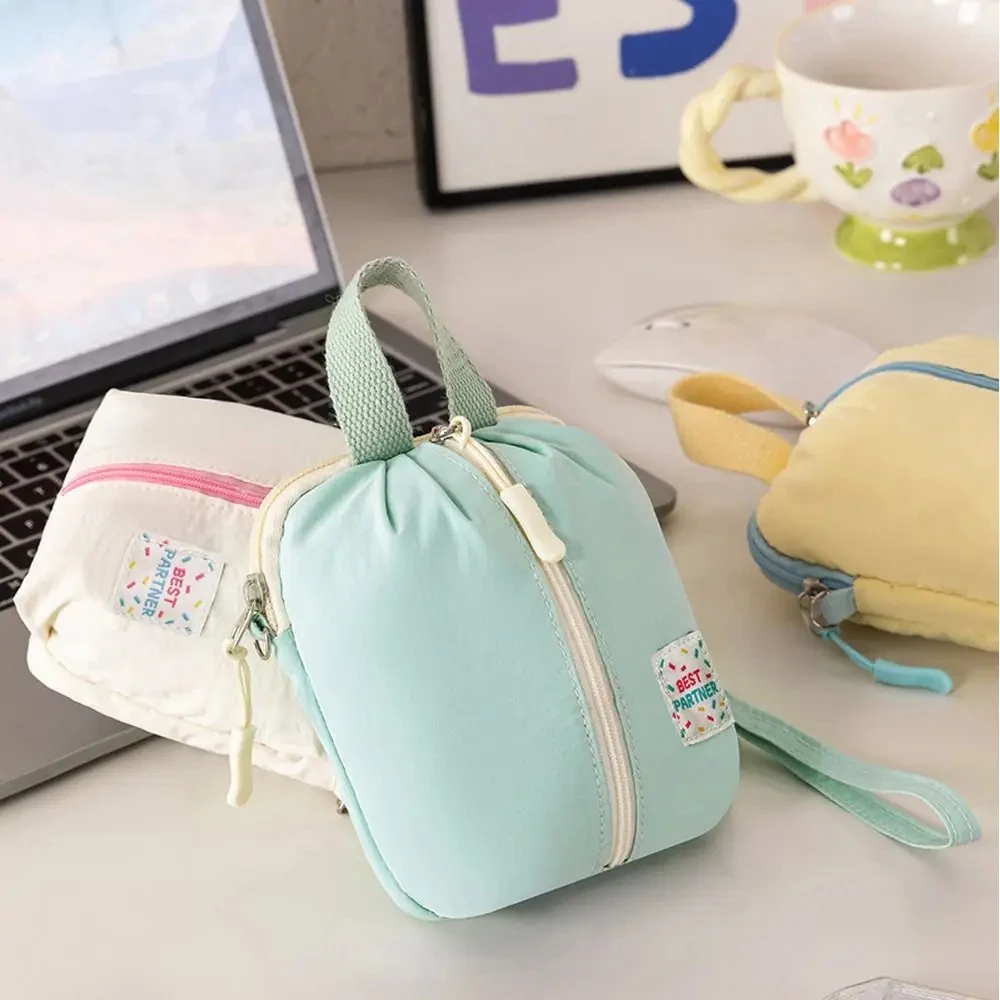 Tragbare Kleine Damenbinden-Aufbewahrungstasche Macaron Reise-Toilettenartikel Kosmetiktasche Make-up Organizer Vielseitig Einsetzbar – Detail 14