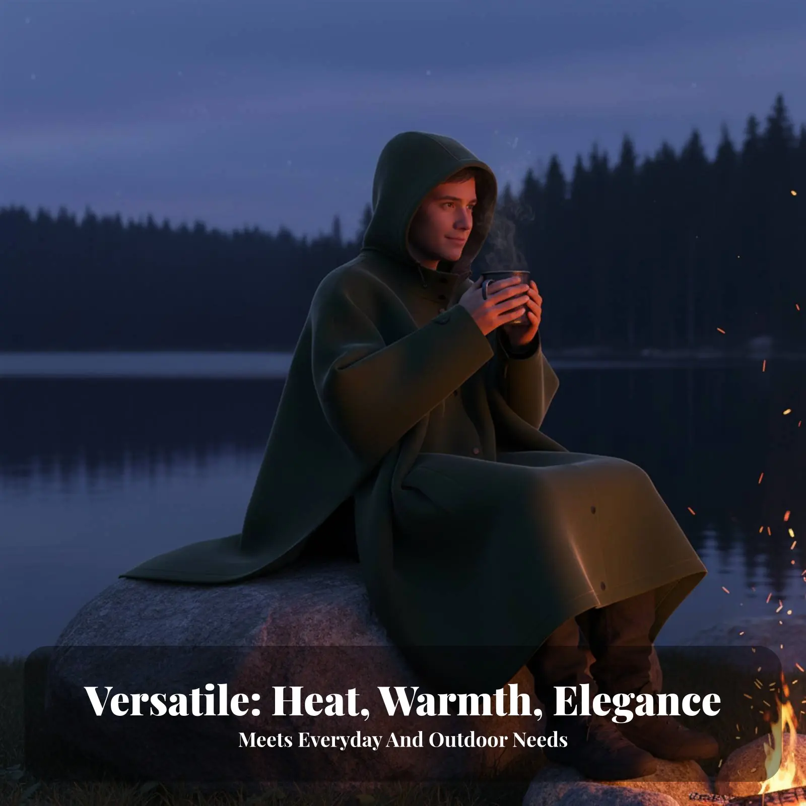 

Графеновая термо-накидка с быстрым нагревом, ветрозащитная, для пляжа, плавания, зимних прогулок на улице