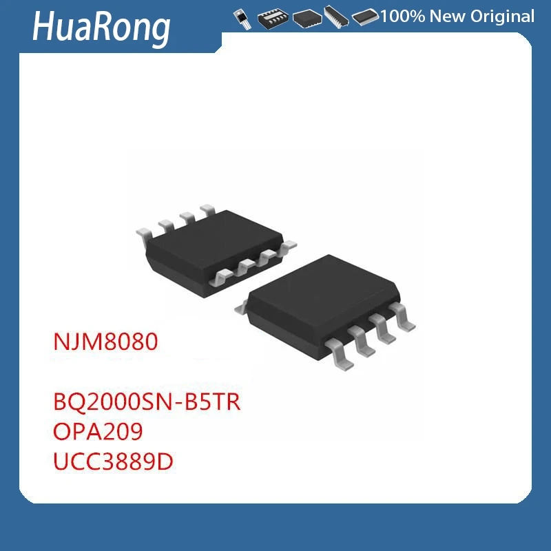 5 Pçs/lote NJM8080G-TE2 NJM8080 JRC8080 BQ2000SN-B5TR BQ2000 OPA209AIDR OPA209 UCC3889D UCC3889 SOP8