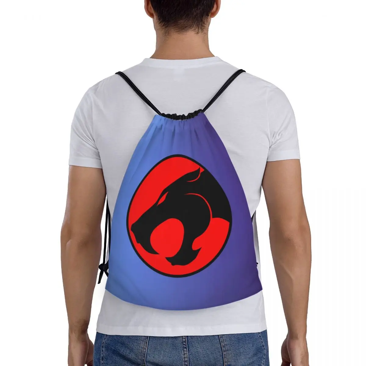 Thundercat-mochila de Manga con dibujos animados para hombre y mujer, bolsa deportiva con cordón para gimnasio, saco de entrenamiento