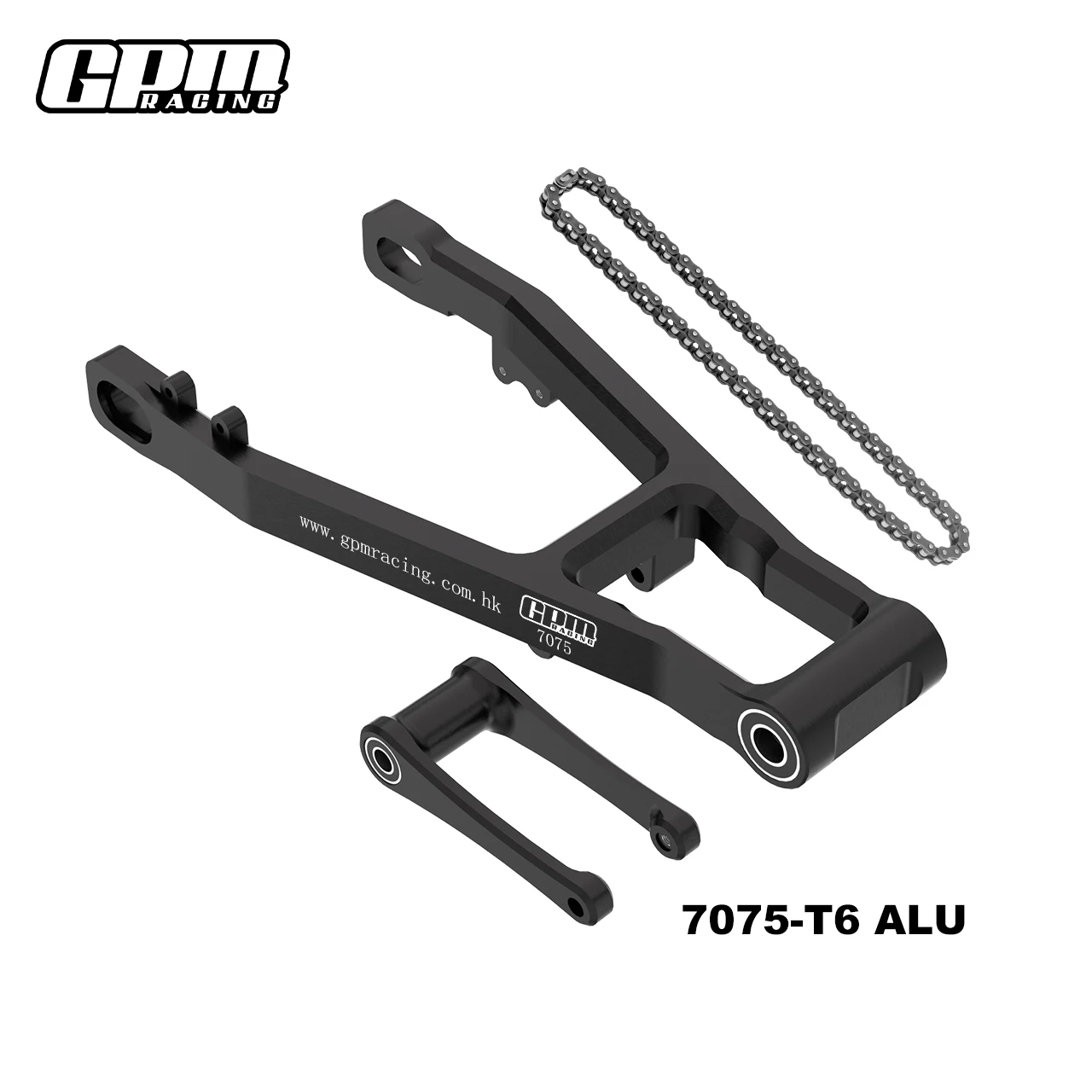 GPM CNC Alu 7075 Extend Swing Arm (+30mm) +Pull Rod+Chain For Promoto MX SM  LOSI