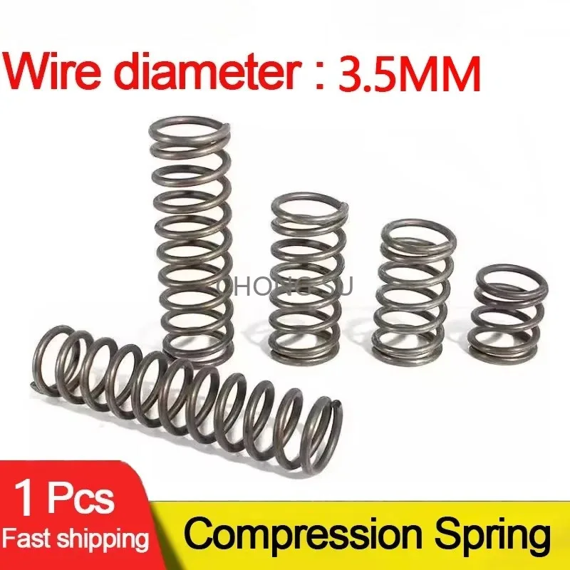 

65MN Strong Spring Steel Pressure Compression Spring Shock Absorption Return Spring, Diameter 3.5 mm, Od：18-45 mm, L:20-100mm