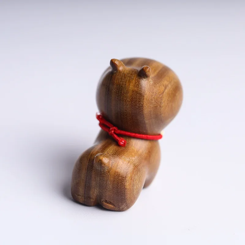 Carving Schattige Huisdier Mini Nijlpaard Desktop Kleine Ornamenten Schattige Creatieve Mini Houten Culturele Artefact Verjaardag Kleine Geschenken