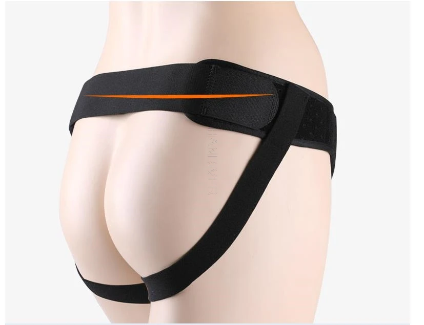 Hernia Belt Truss for Inguinal or Sports Hernia Support Brace Pain Relief Recovery Strap with 2 Removable Compression Pads