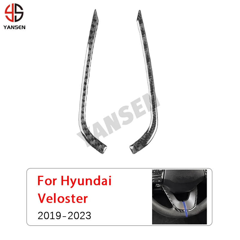 

Car Steering Wheel Chin Panel Decal Cover Carbon Fiber Sticker For Hyundai Veloster 2019-2023 Car Accessories