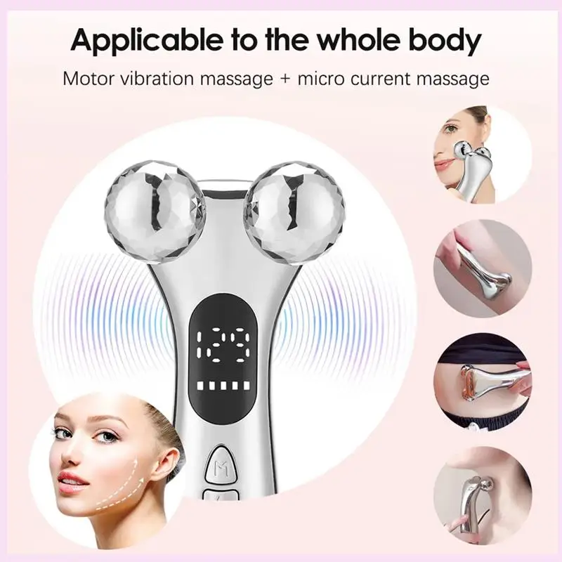 B25B Facial Beauty Device Electric Facial Slimming Rollor Face Slimming Roller Massager
