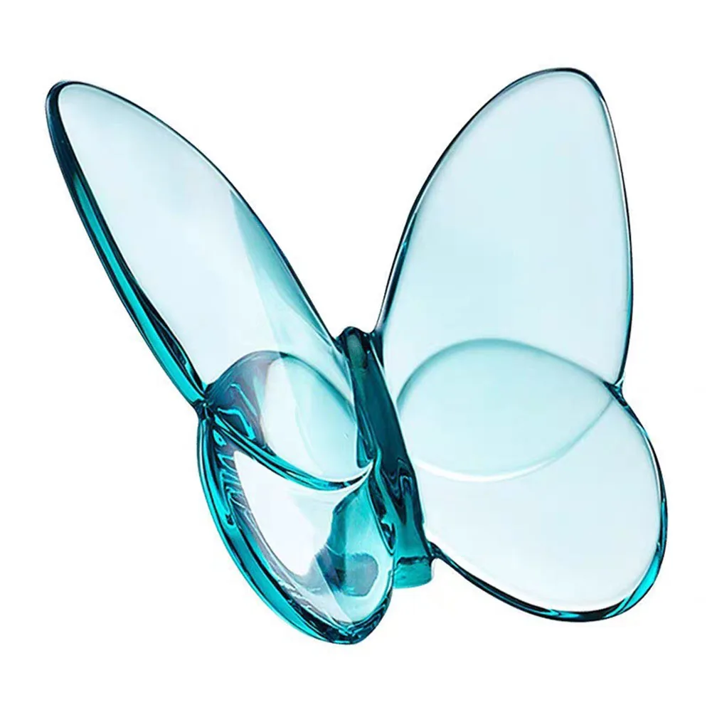 Luxury Butterfly Ornaments Nordic Transparent Butterfly Shape Ornament Creative Wedding Gif-t T Glass Lucky Butterfly