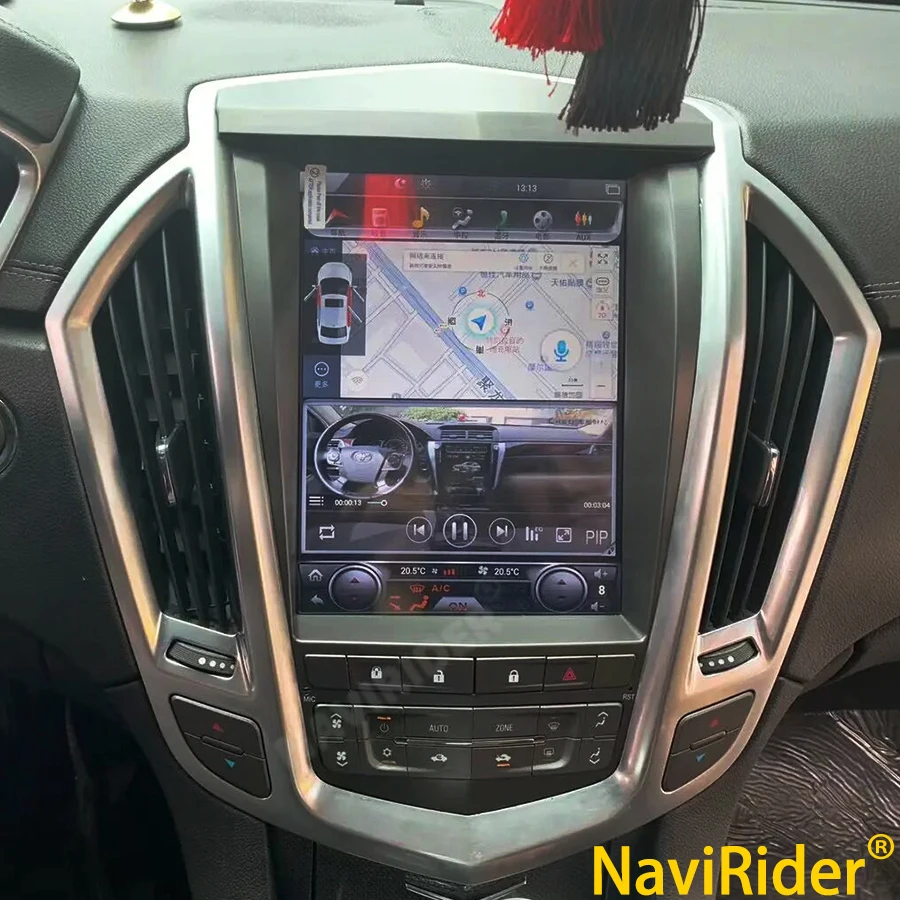 Android 14 Qled Screen para Cadillac SRX 2009-2012, 4G, WiFi, CarPlay, Multimídia, Navegação GPS, 2 Din, Leitor de Vídeo, Gravador