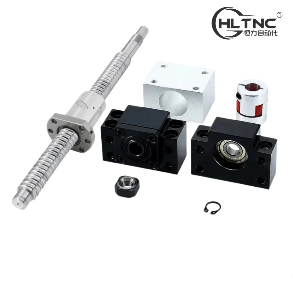 

RU EU SFU1605 16mm Rolled Ballscrew Set 300mm 1500mm + BKBF12 Support + DSG16H Nut Housing + LF Flexible Coupling For CNC Router