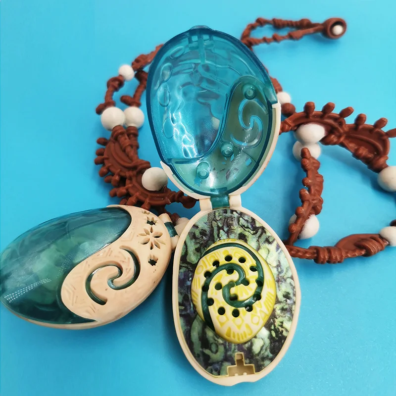 2025 nowy Disney 1:1 replika naszyjnik Moana animacja peryferyjny kształt oceanu naszyjniki z wyglądającymi prezentami urodzinowymi dla dzieci