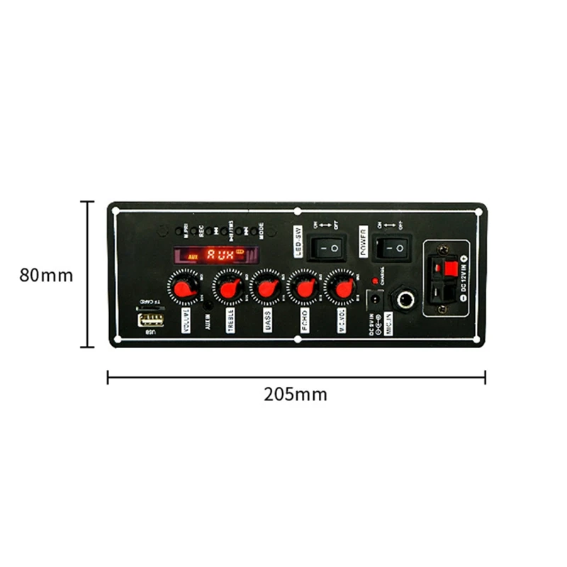 20W Bluetooth Audio Decoder Amplifier Board 7.4V MP3 Subwoofer Microphone Amp Car Music Lossless Heavy Bass Sound