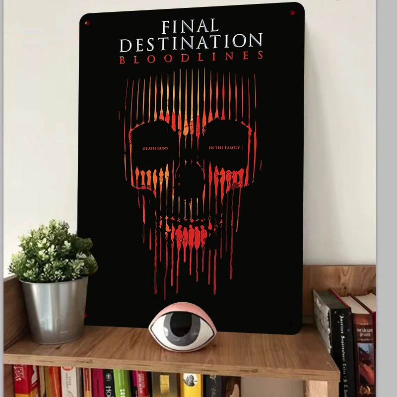 Final Destination Bloodlines Horror Movie Poster Metal Wall Art Death Runs in The Family Decor
