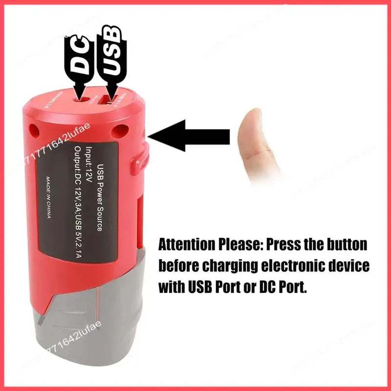 

B52C Portable Battery Adapter USB Device Charger With DC USB Port For 12V Lithium Battery,Charge For Phone Durable