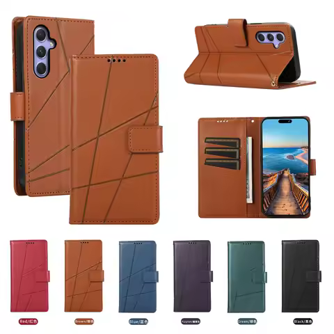 Leather Flip Case for Samsung A15 A25 A35 A55 A14 A24 A34 A54 A13 A33 A53 A23 A05S A25 A52 A22 A32 A22 A12 Business Wallet Cover