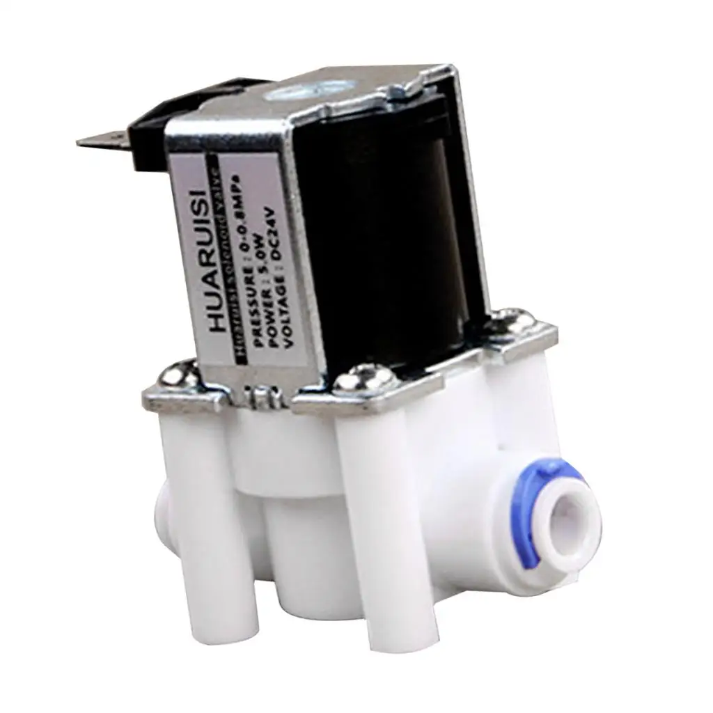 Water Flow Control Electric Solenoid Valve Quick Connection Water Valve for Purified Liquid Dispenser RO Unit