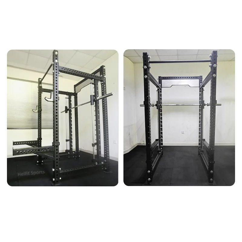 Power Rack Multi-Function Power Cage for Strength Training Squat Rack with Smith Machine,Spotter Arms