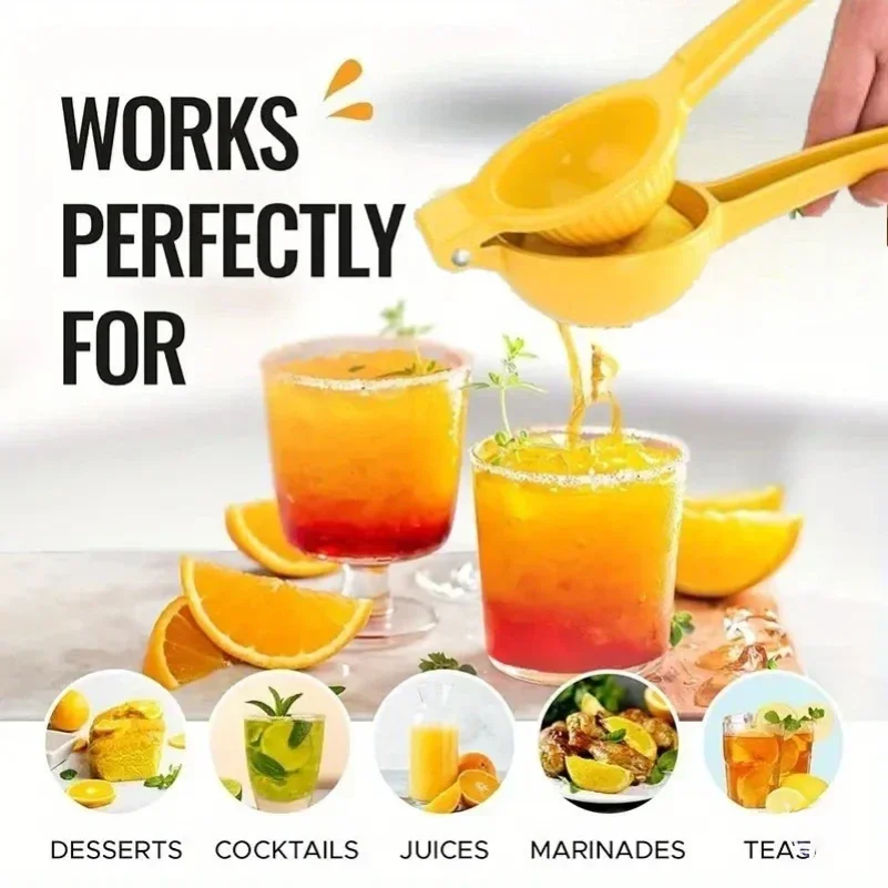 Manual Metal Lemon Lime Squeezer Stainless Steel Manual Citrus Press Juicer, Hand Press Juicier Fresh Fruit Tool Kitchen Tools view 2