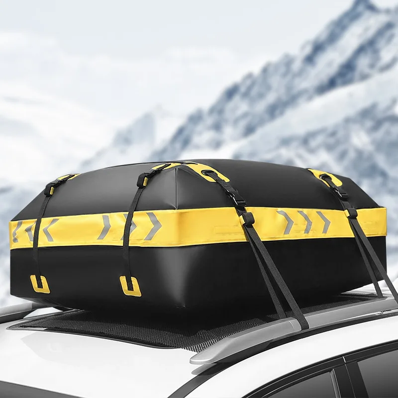 Car outdoor waterproof roof luggage bag with non-slip pad, universal with or without luggage rack