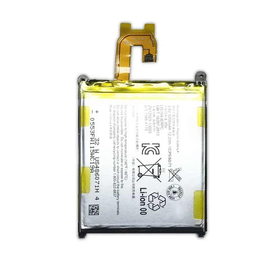 Rechargeable Mobile Phone Batteries 3200mAh For SONY Xperia Z2 Z 2 L50w Sirius SO-03 D6503 D6502 Smartphone Portable Battery