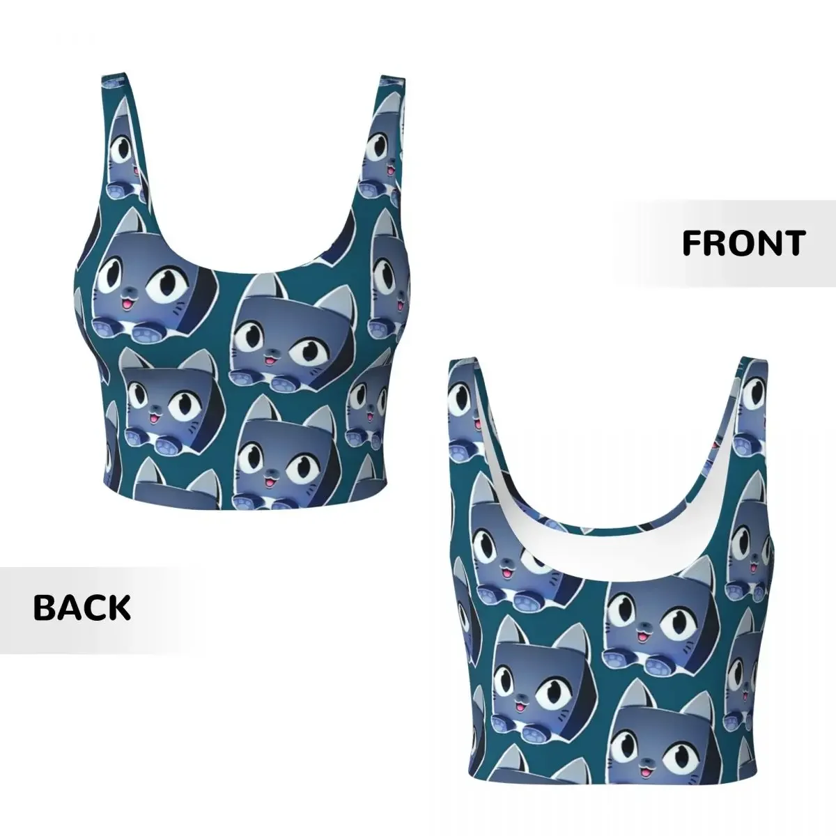Custom Pet Simulator X Code Women Sports Vest Bra Gym Workout High Impact Yoga Crop Tank Tops
