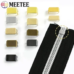50/100Pcs 3#5#8#10# Non-slip Metal Zipper Stopper for Nylon Zippers Zip End Lock Sewing Zips Instant Fix Repair Kit Accessories