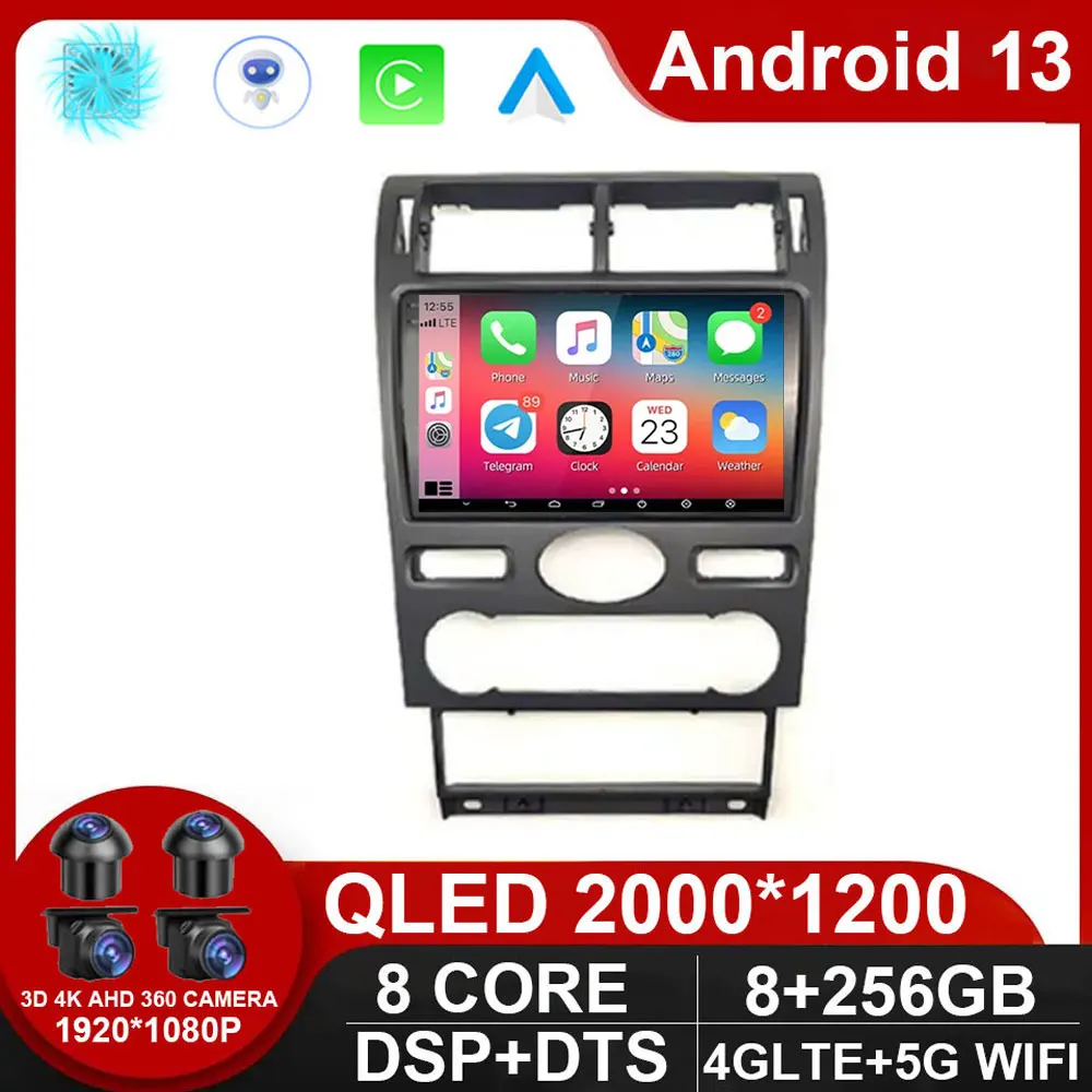 

Android 13 Car Radio Multimedia Carplay Auto GPS Navigation For Ford Mondeo Mondeo 3 2000 2001 2002 2003 2004 2005 - 2007 2din