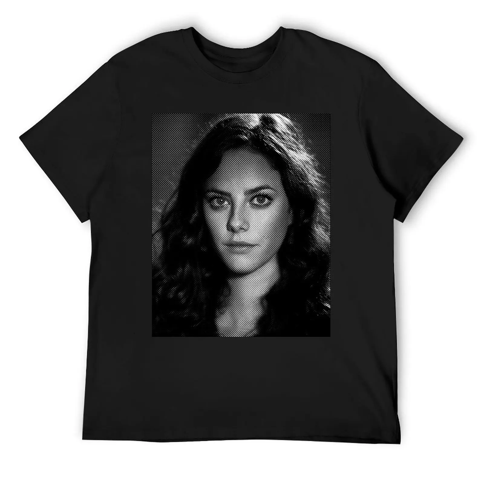 Kaya Scodelario Black & White Portrait Made Of Points T-Shirt quick drying anime figures Short sleeve tee men