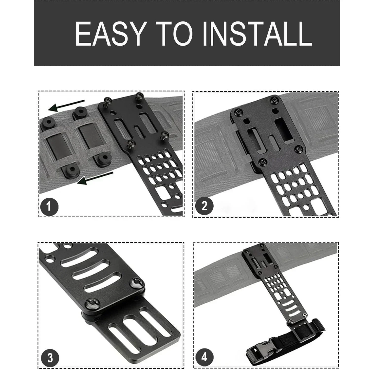 Adaptor sarung Pistol Modular taktis kompatibel, sarung Platform QLS pita kaki jatuh, adaptor tarik berburu