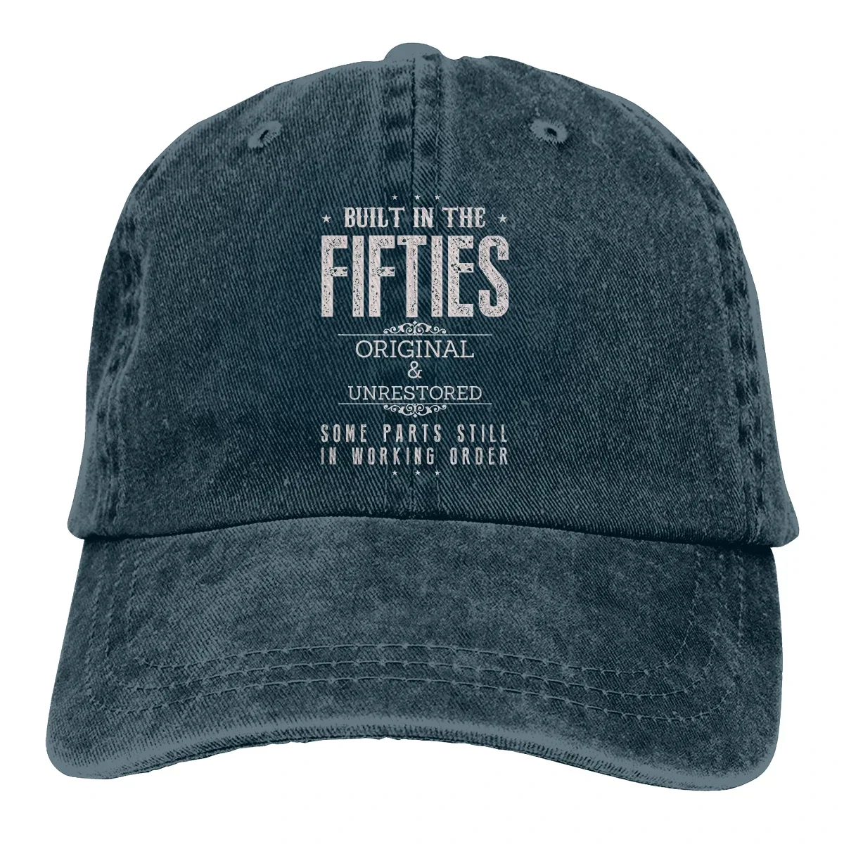 Adjustable Solid Color Baseball Cap Built In The Fifties Premium Washed Cotton 50 Years Old Born in 1971 Sports Woman Hat