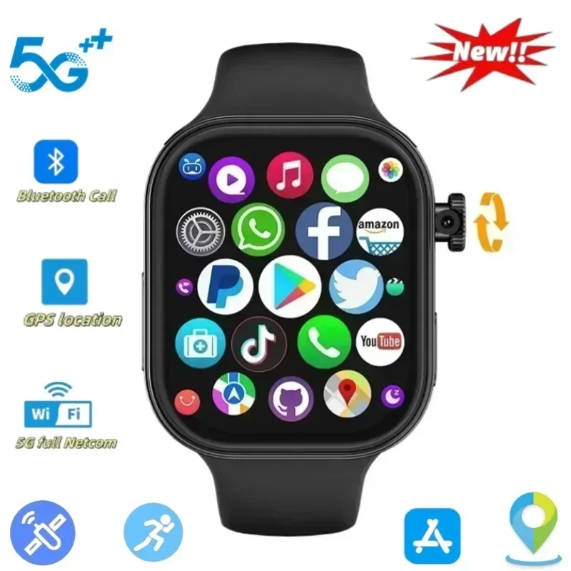 

Умные часы VP99 Smartwatch 4G LTE Android с 2,29-дюймовым экраном Amoled и 180° ° вращающаяся камера Global Talk GPS WIFI слот для SIM-карты